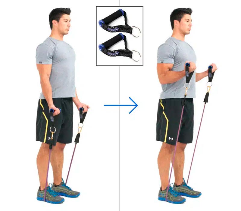 Standing Resistance Band Curl