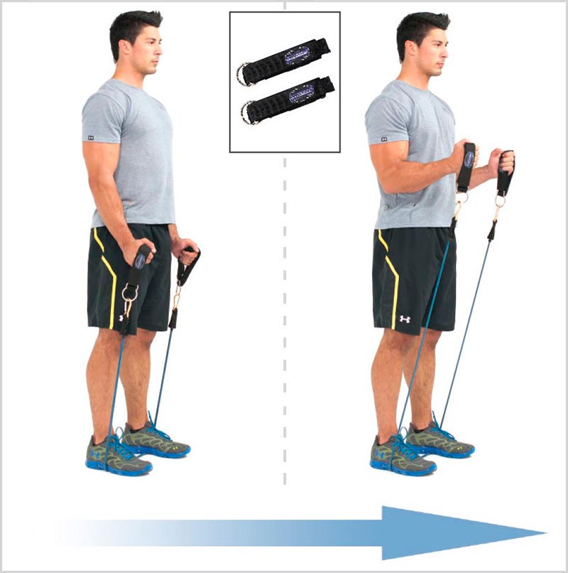 Standing Resistance Band Curl